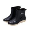 Водонепроницаемые и нескользящие короткие дождевые сапоги женские резиновые сапоги модная верхняя одежда женские водонепроницаемые сапоги хлопковые водонепроницаемые сапоги t