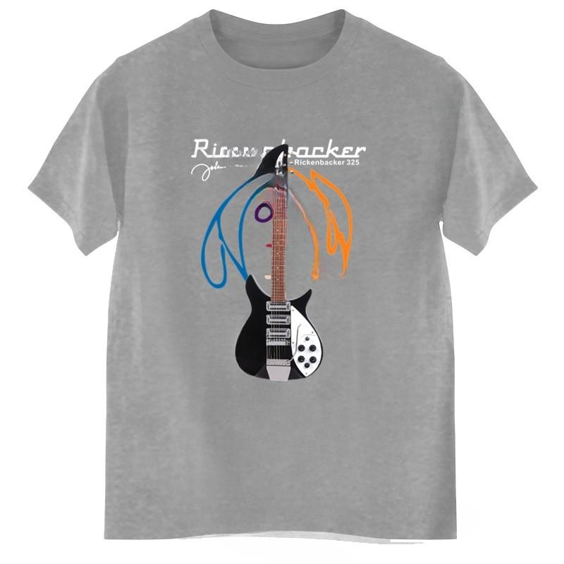 Cheavyweight уличная одежда аниме одежда новое поступление мужская футболка Rickenbacke гитара большой размер Homme черная футболка мужские топы футболки