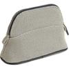 Hermes Bolide Casaque 16 Silver Buckle Cotton Travel Storage Bag Mini Women Bags Ocean-Blue Beige H103970MV04