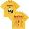 Rapper Bruno Mars RoUnisextic Tour  Graphics Tshirt Unisex and Women Summer Cotton Clothing Fashion Short Sleeved Top Streetwear