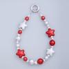 PICOCICI Fashion Star Bulb Design Mobile Phone Chain Lanyard Beaded Wrist Strap