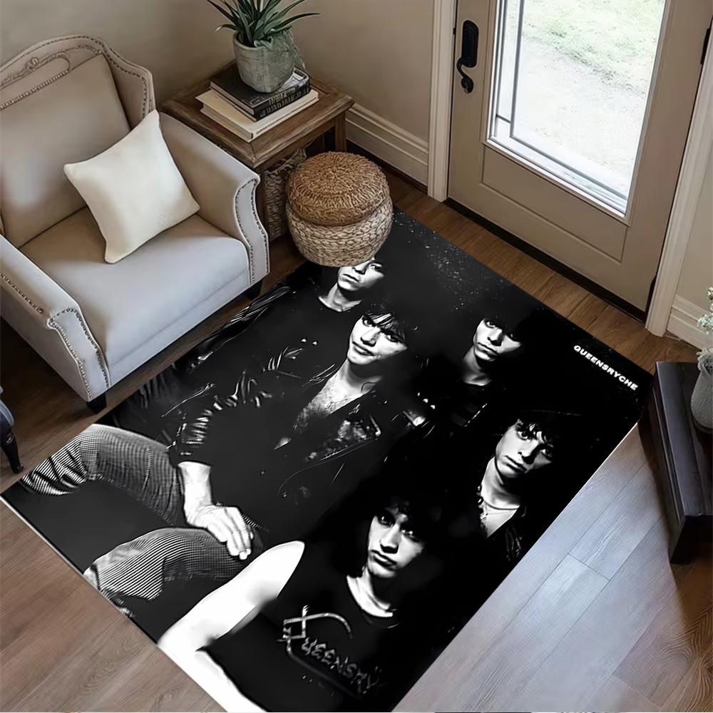Rock Band Photo Shoot Carpet Design for Dining Room Dormitory Living Rooms Decorate room Antislip Carpet Office home decor