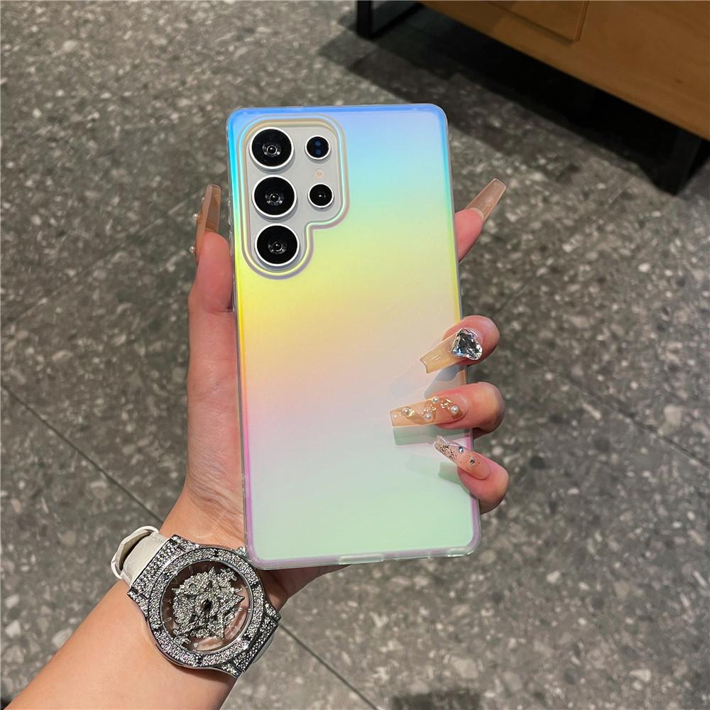 Подходит для Samsung Galaxys25ultra Магнитный чехол для мобильного телефона с присоской Матовый S24 Градиентный S25plus Цветной с гальваническим покрытием Противоударный чехол