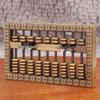 Brass Abacus Wealth-Attracting Antique with Fu Character and Coin Collection Ornaments.
