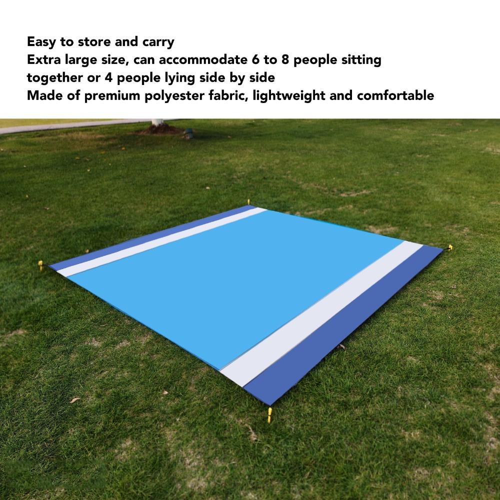 Polyester Beach Blanket Ripstop Camping Mat Easy Carry Picnic Mat Camping Travel
