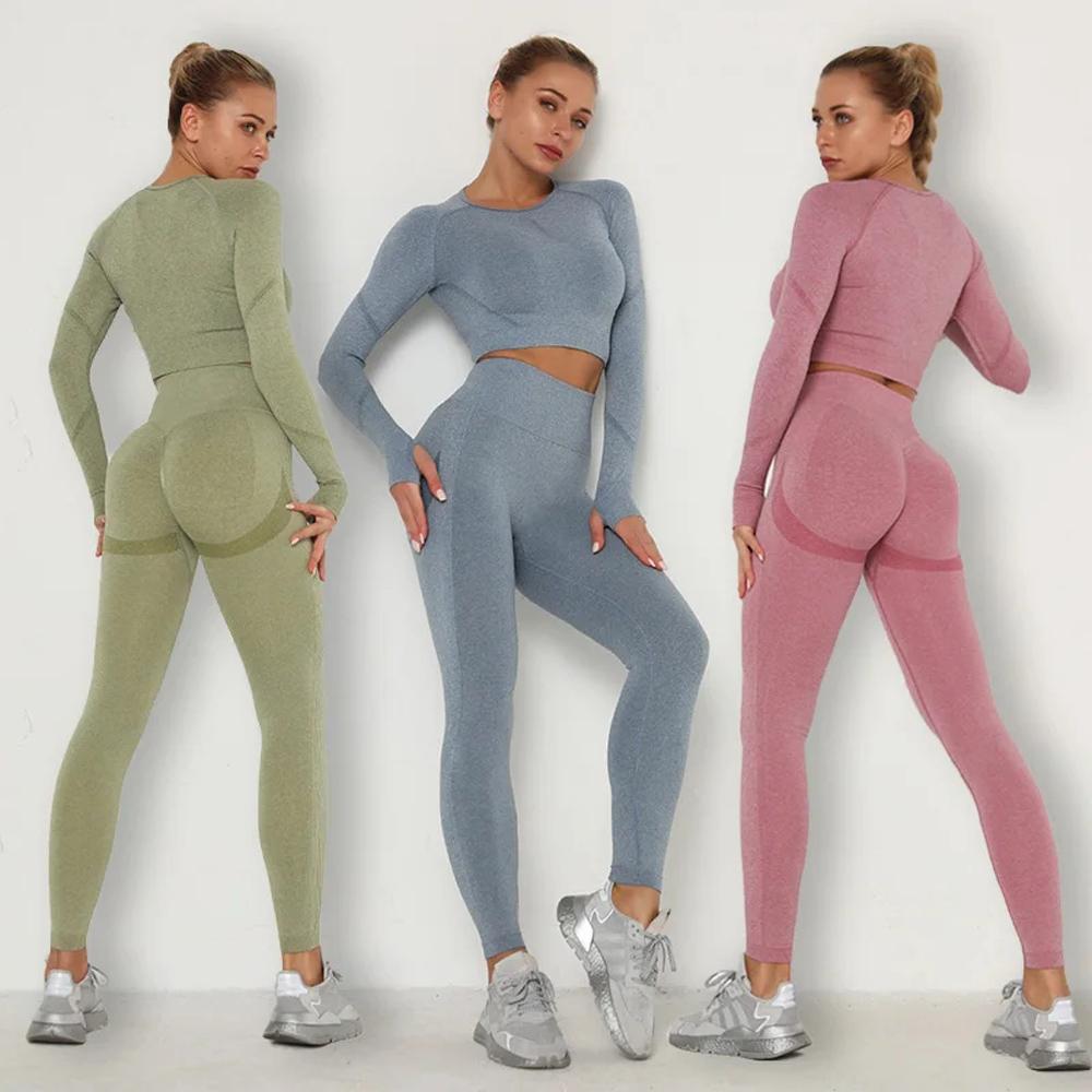 Бесшовный комплект для йоги, женская спортивная одежда для тренировок, спортивная одежда, спортивные костюмы для фитнеса
