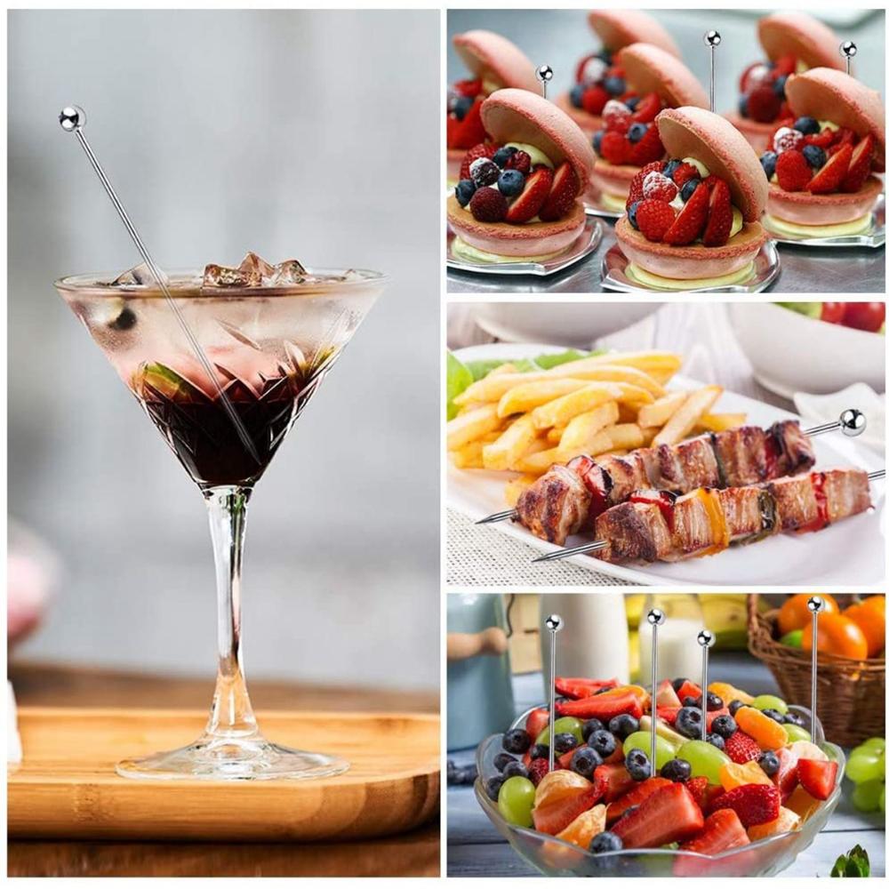 Коктейльные закуски Коктейльные нержавеющая сталь Многоразовые шпажки Зубочистки Палочки