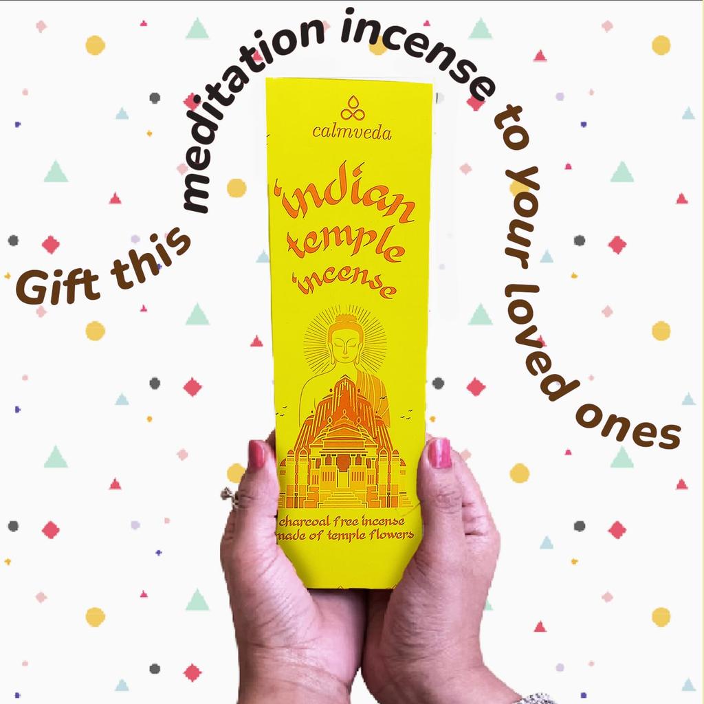 Spiritual Indian Temple Incense Sticks - 80 Charcoal Free Incense Sticks