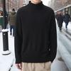 Men Turtleneck Sweater Slim Fit Knit High Neck Pullover Warm Winter Solid Color Rollneck Sweater for Daily Wear Work School Street
