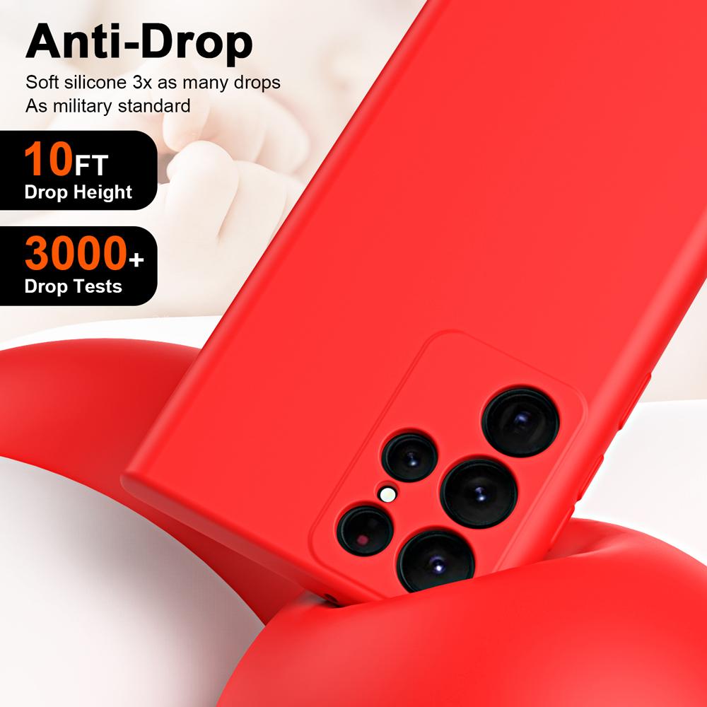 Защитный жидкий силиконовый чехол с мелкими отверстиями для Samsung S24 Ultra S21 S22 S23 FE S24 Plus, силиконовый чехол для Galaxy S24 Ultra