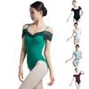 Эластичный танцевальный купальник для балетных выступлений Дышащий полиэстер Одежда для балетной тренировки с изящными сетчатыми узорами