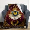 Royal Crest Flannel Blanket Throw Blanket Soft Warm Sofa Bed Camping Home Decor Unique Christmas Gift C9261896