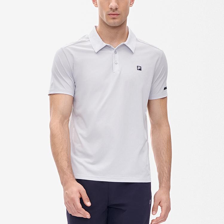 FILA Athletics Polo Shirts Men's Earth Gray Polo Collar Moderate Straight Fit A11M231121F-GY