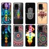 Black Tpu Case For Samsung Galaxy S20 /S20 PLUS/S20 ultra/S20+ /S20FE Back Cover Mandala Chakra Insist Yoga