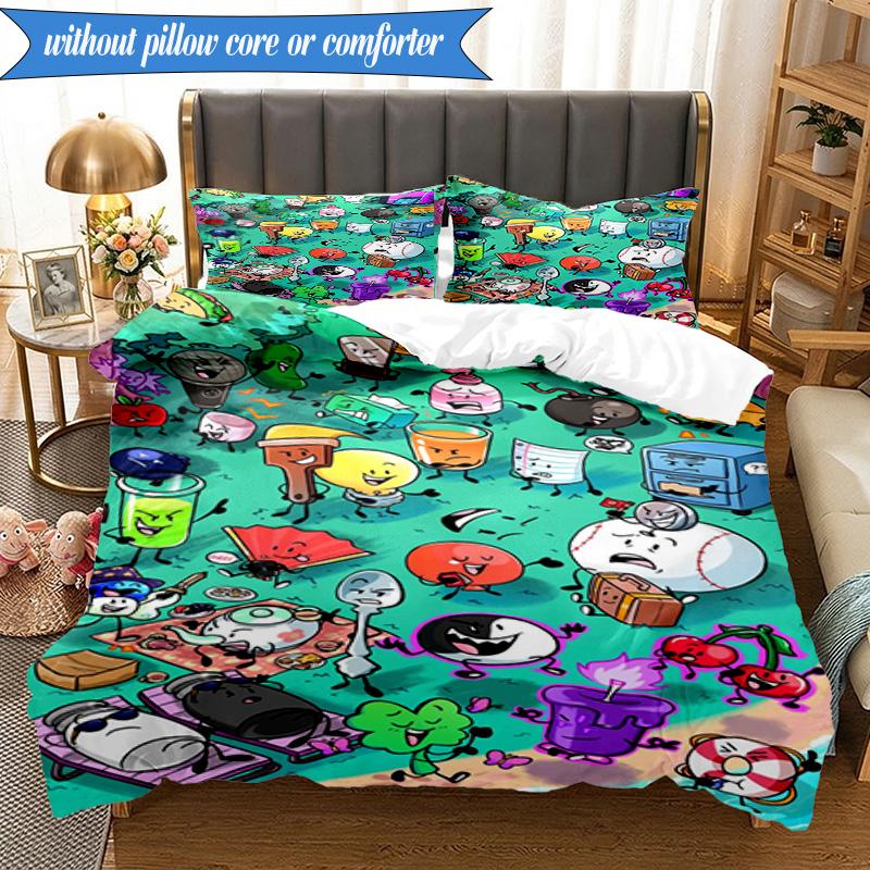 Colorful Dream Island Collage 3pcs K-pop music group Bedding set,Ideal for Bedroom, Dormitory,Including Duvet Cover And 2pcs Pillowcases,Fan gifts