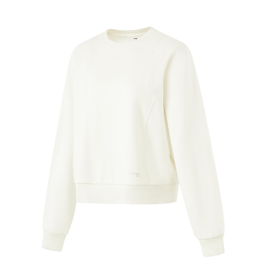 Li Ning Fitness Series Sweatshirt Women's Champagne White AWDU556-4