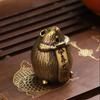 Hollow Brass Lucky Mouse Statue Bring Wealth Feng Shui Home Decoration Desktop Ornament Cute Animal Rat Figurines Incense Holder