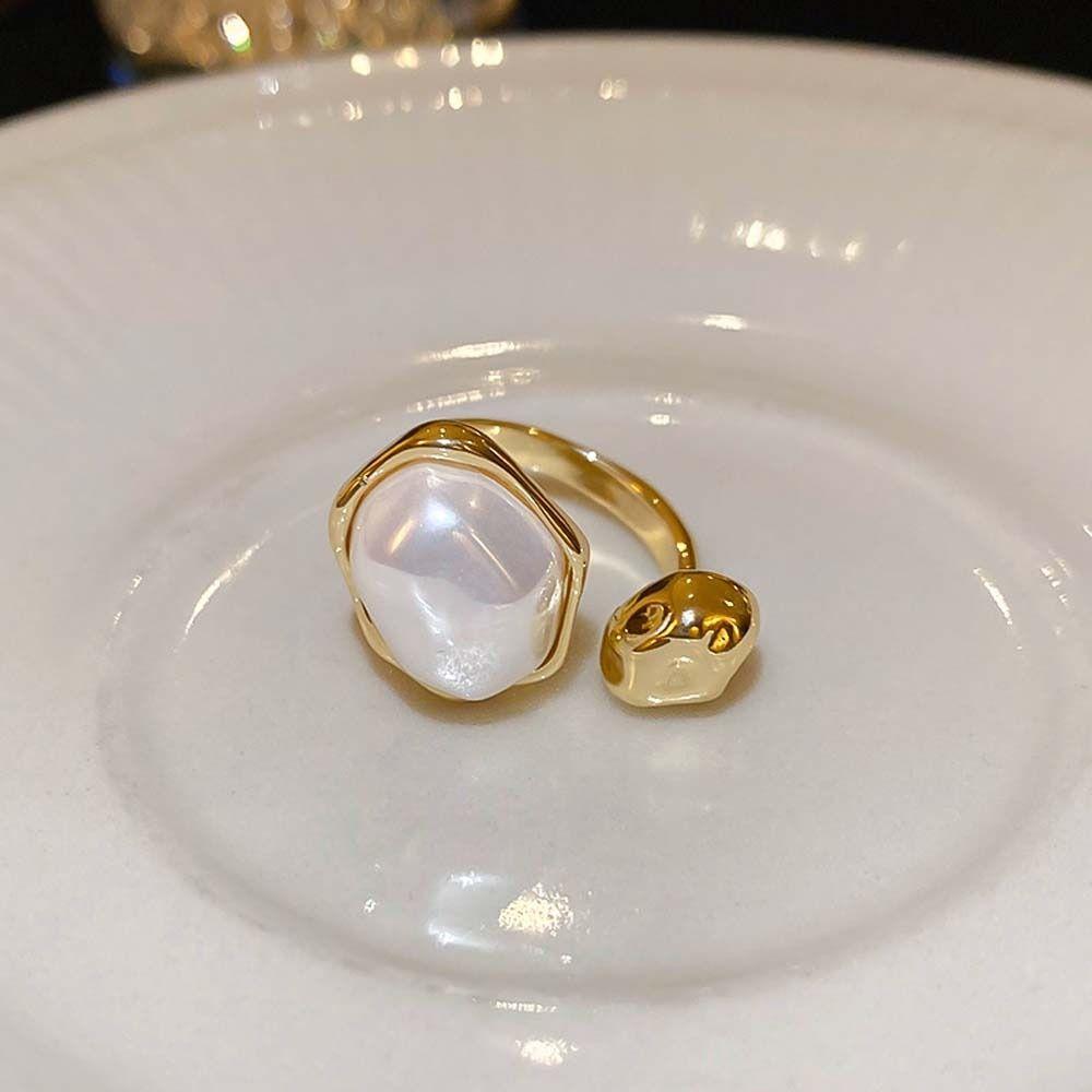 Имитация жемчуга Жемчужное кольцо Ювелирные изделия Аксессуары Корейское жемчужное кольцо Элегантные жемчужные открытые кольца Свадьба