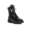 Sequined Women's Short Boots Autumn and Winter New Martin Boots Front Lace-up Round Head Low Heel Thick Heel Martin Boots Women's Short Boots