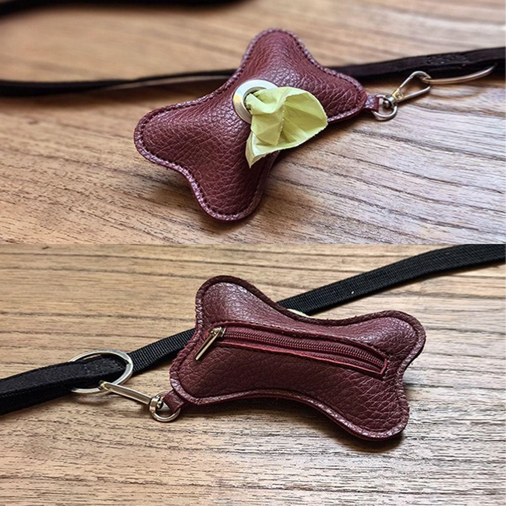Creative Pet Poop Clean Bag Holder Bone Shaped Pet Waste Bag Carrier  Pet Accessories