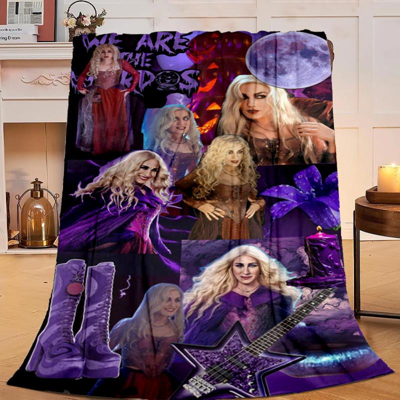 1PC Halloween witches Flannel Blanket Gift, Suitable for Both Men And Women, Soft Ideal for Beds And Sofa, Birthday Or Christmas Gift
