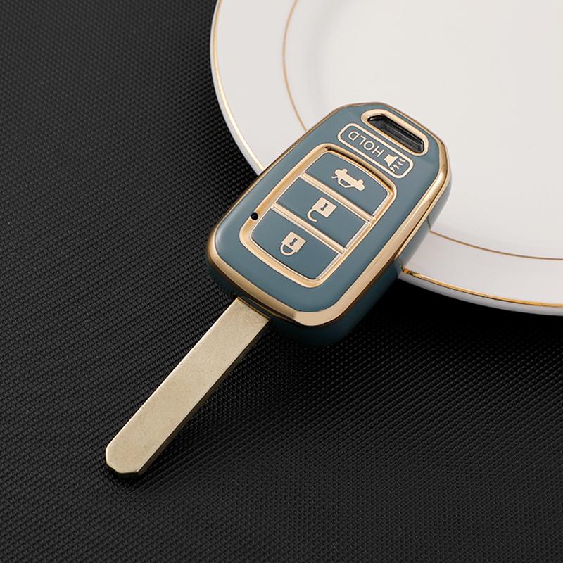 New Plating TPU Car Key Cover Case Shell For Honda Accord 2016 2017 Civic 2016 2017 2018 Remote Keychain Accessories