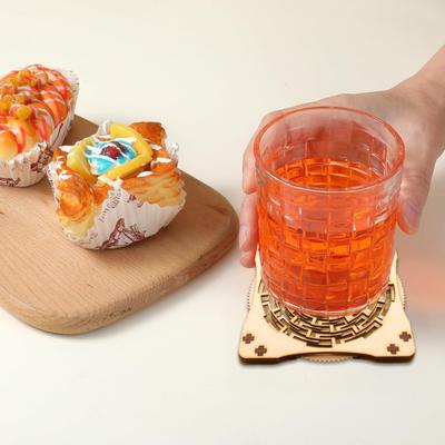 1/4 шт. Деревянные кинетические подставки Фермерский дом Рустик Термостойкая подставка для кофейной кружки