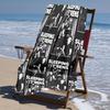 proof beach towel with Sleeping With Sirens pattern - soft,absorbent,quick-drying,machine washable - perfect for swimming,camping,bathing