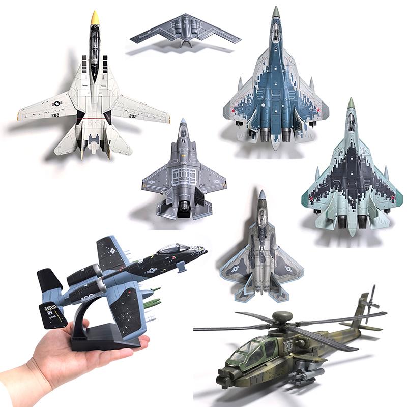 Конструктор DIY Серия Военная Блоки AH-64 ударный вертолет F14 SU57 F22 Истребитель-невидимка Тяжелый Грузовик Модель Игрушки Для Мальчика