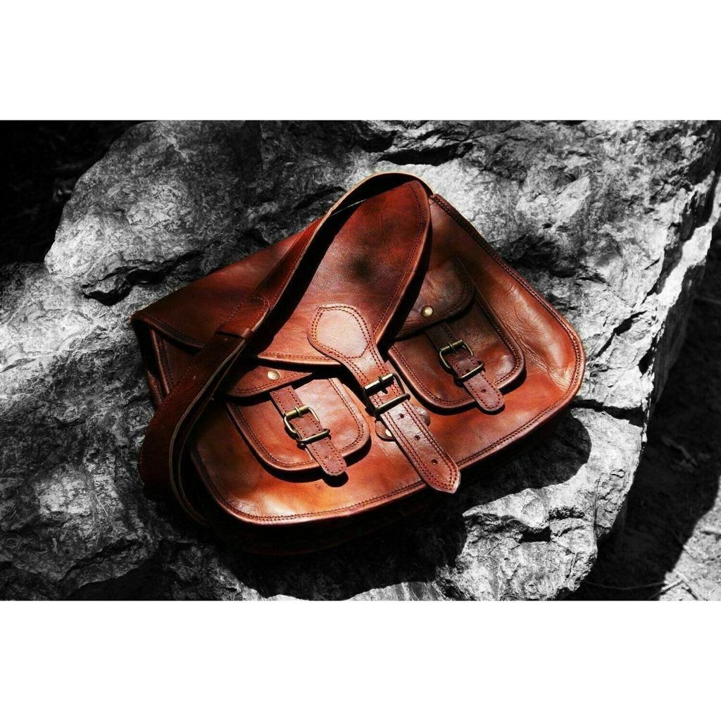 10-дюймовая сумка из козьей кожи, натуральная сумка через плечо, натуральная коричневая женская сумка, новинка