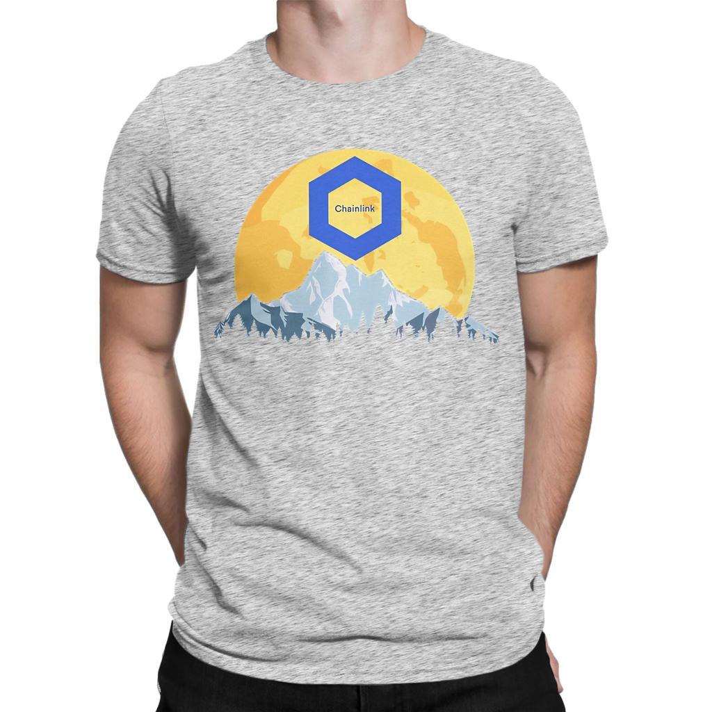 Chainlink Link To The Moon Funny Graphic 100 Cotton TShirt Chainlink Tops Tees For Unisex