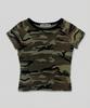 CHICKS Camo Slim Fit Basic T-Shirt Khaki