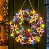 Craft Kits for Adults DIY Acrylic Christmas Faux Pearl Art Hanging Kit, Lighted Wreath 3D Beaded Customizable Holiday Kit with LED String Light,