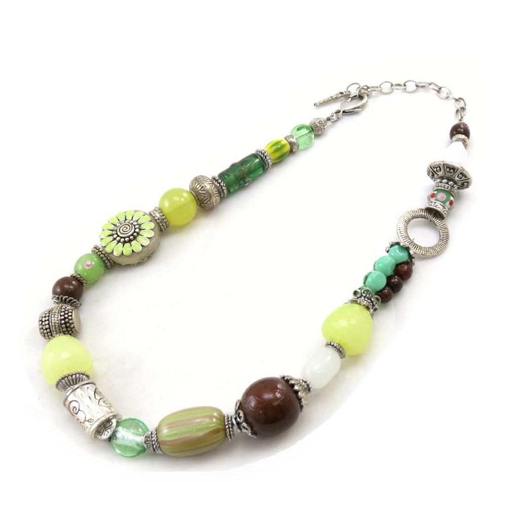 Les Trésors De Lily [E0640] - Зеленое дизайнерское колье «Душка»