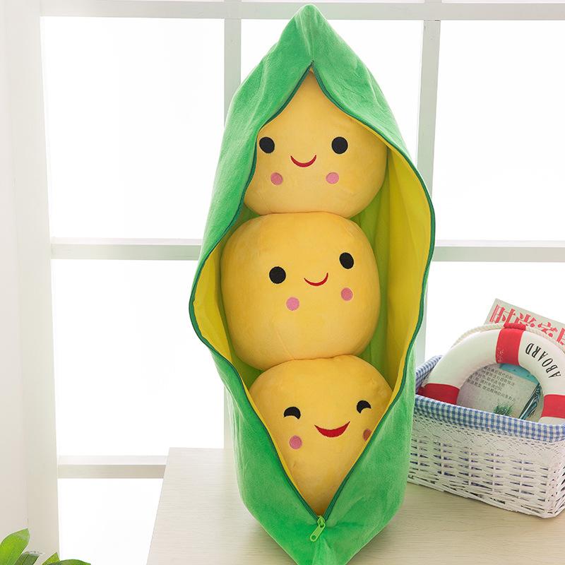 Pea Pod Pillow Plush Doll Cute Couple Bean Sleeping Pillow Lover's Holiday Gift