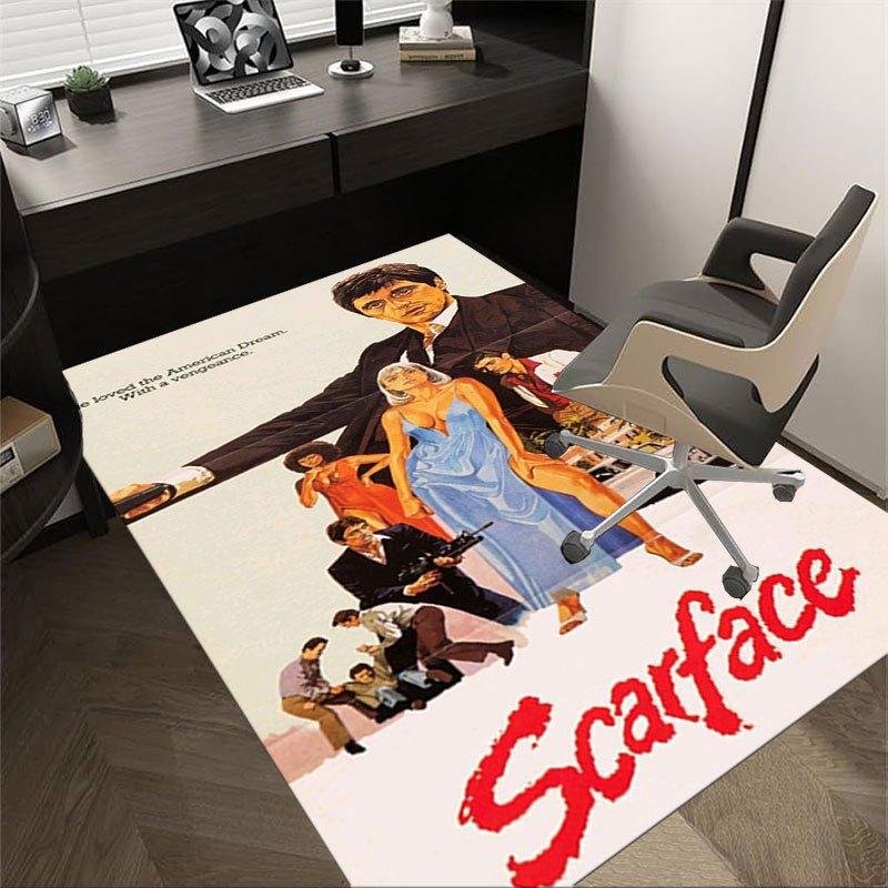 1 шт. Коврик для офисного кресла Scarface, Мягкий, Удобный, Всесезонный, Идеально подходит для дома, спальни или офисного декора, Идеальный подарок для