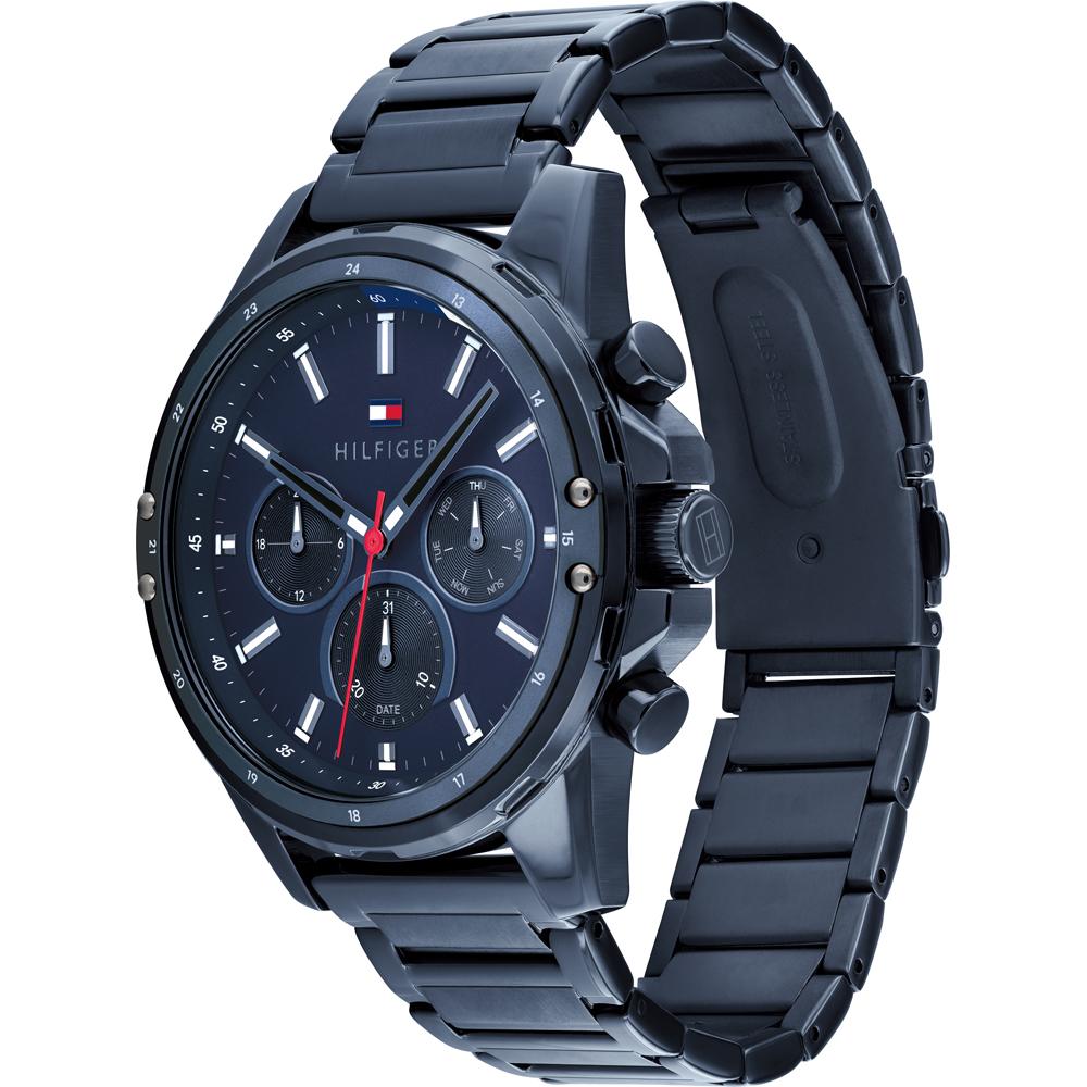 Tommy Hilfiger 1791789 мужские часы синий ремешок синий циферблат 45 мм + коробка