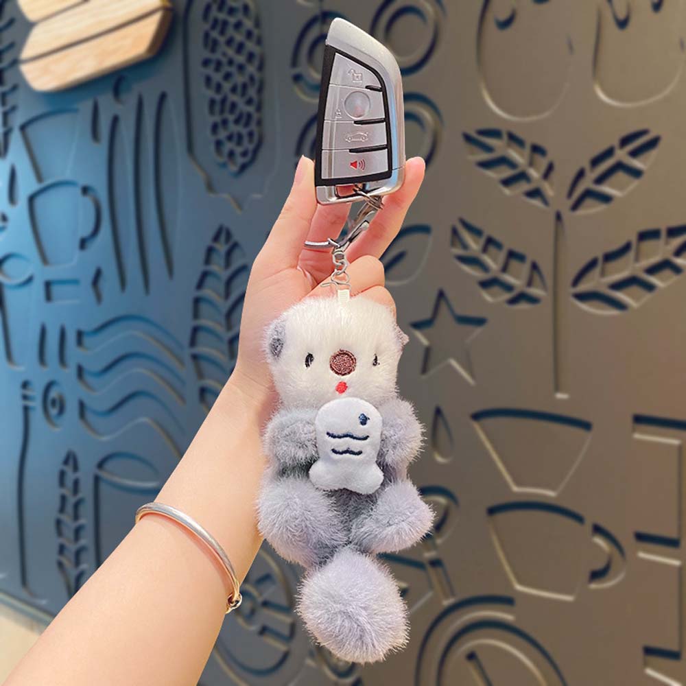 Животные Кукла Мультфильм Выдра Брелок Ключи Аксессуары Выдра Брелок Плюшевая Выдра Сумка Подвеска Унисекс