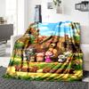 Name Custom Masha&Bear Print Flannel Blanket High Quality Warm Comfortable Cover for All Seasons Perfect for Gifts Home Decor