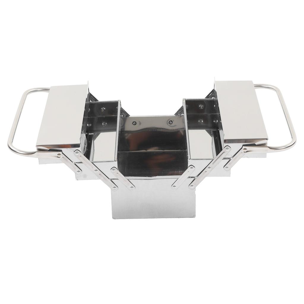 Консольный ящик для инструментов, складной металлический, портативный, для хранения, техническое обслуживание автомобиля, органайзер из нержавеющей стали 3