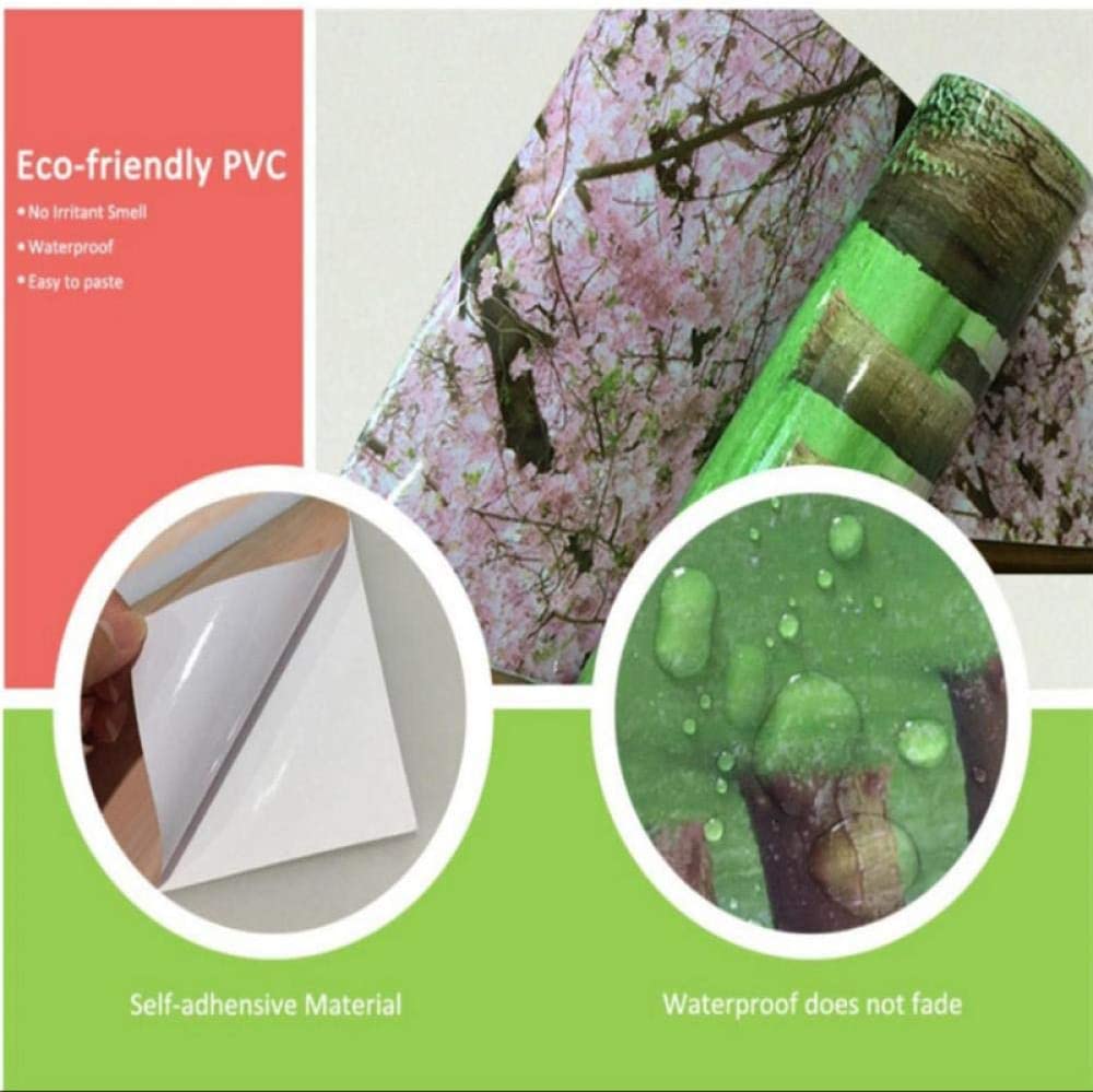 3D красочные наклейки на дверь гинкго билоба, настенная роспись гостиной, спальни, обои на дверь, наклейки на стену, самоклеящиеся, водонепроницаемый декор