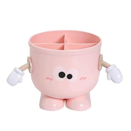 Подставка для ручек Мультяшный дизайн Цвет макарон Органайзер для стола Большой вместимости С перегородками Подставка для стола Декор для дома, офиса, школы