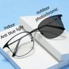 Photochromic Frameless Eyeglasses For Men Fashion Glasses Anti Radiation Eye Sunglasses For Men Korean Glasses Rectangle Compute