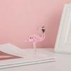 Cute Simulated Pink Flamingo Cartoon Animal Sculpture Elegant Glass Flamingo Figurines  Home