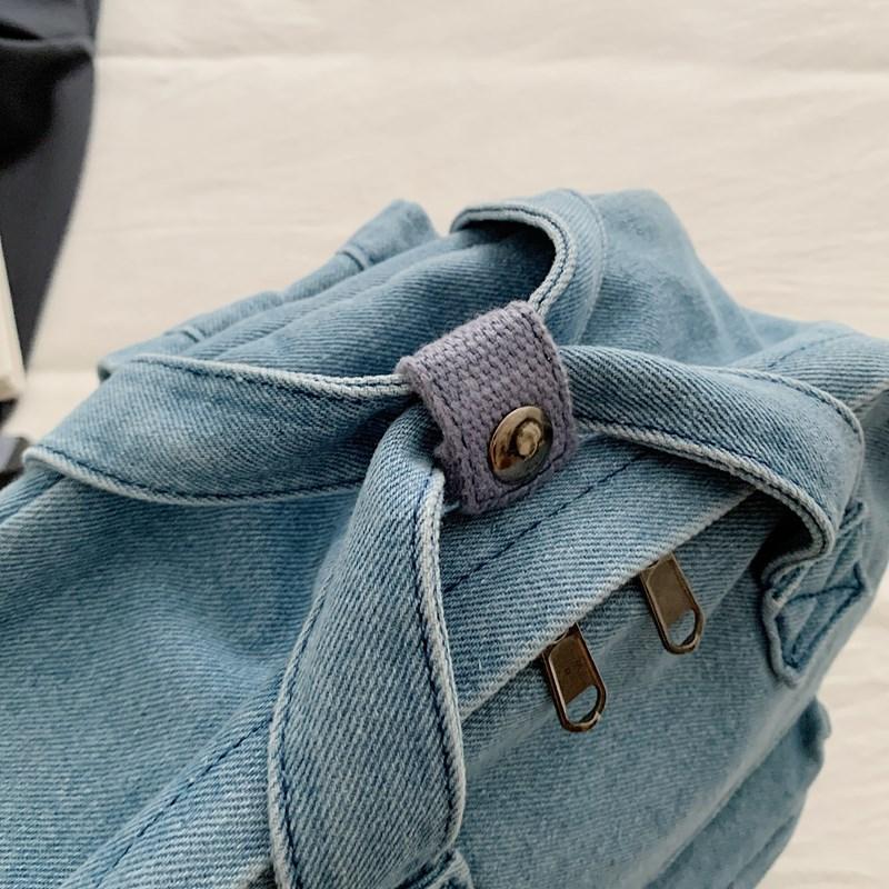 Ретро джинсовый рюкзак школьный рюкзак для студента