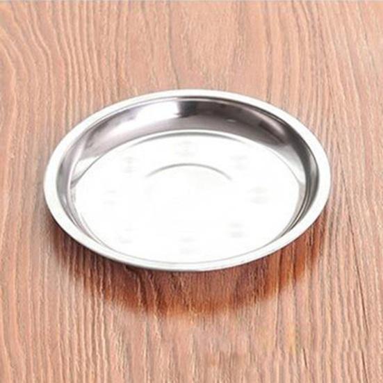 Fruit Tray Beautiful Fashionable Thickened Round Stackable Anti-fall Space-saving Stainless Steel Grill Plate Home Accessories