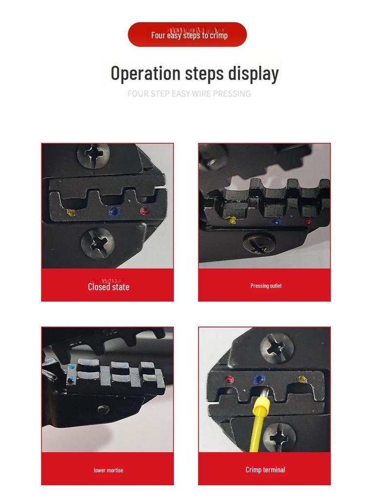 SN Multi-Function Ratchet Crimping Pliers for Spring and Bare Terminals