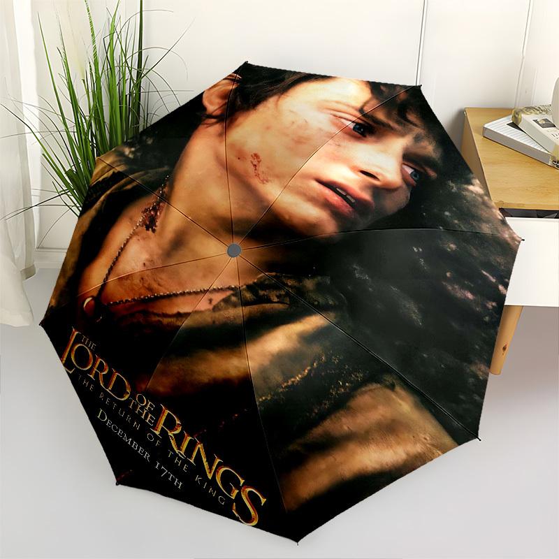 1pc Lord of the Rings Return of the King Automatic Folding Umbrella - Compact 8-Rib Design, Durable Plastic & Iron1144L