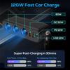 12 В/24 В автомобильный прикуриватель 120 Вт автомобильное зарядное устройство PD QC USB быстрая зарядка адаптер питания зарядное устройство 4-гнездо 3.1A многофункциональное зарядное устройство