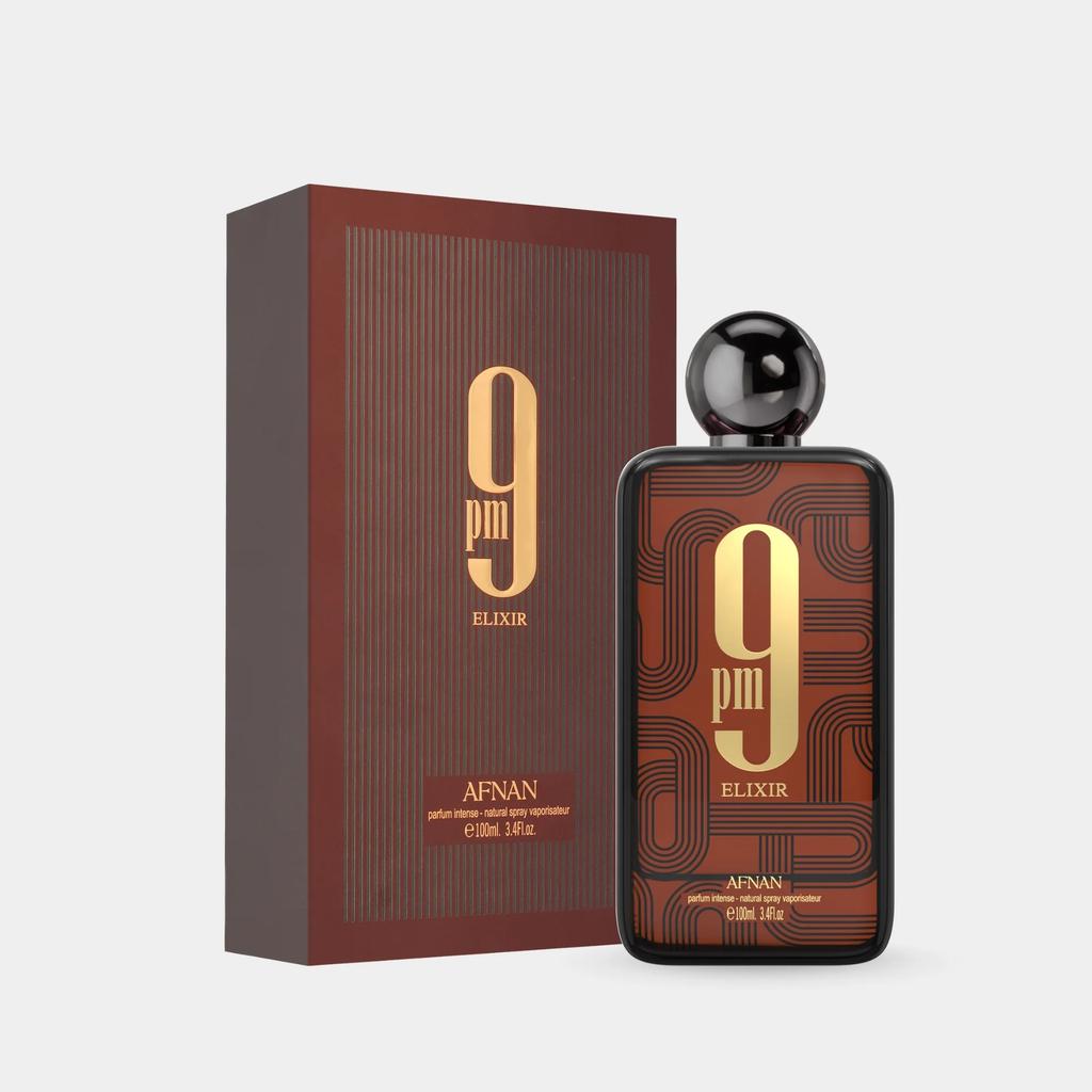 AFNAN 9pm Perfume for Men & Women, Metal Cap Brown, Arabic Middle East Dubai Scent, Long Lasting Fragrance, Fresh Woody Notes less
